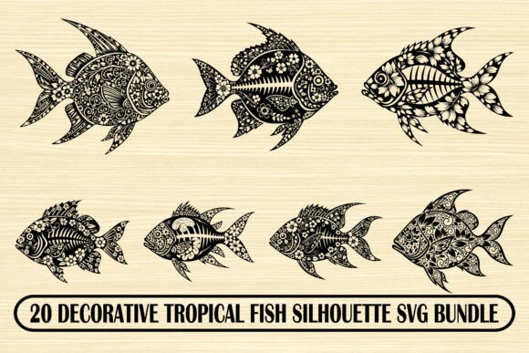 20 Decorative Tropical Fish Bundle Graphics