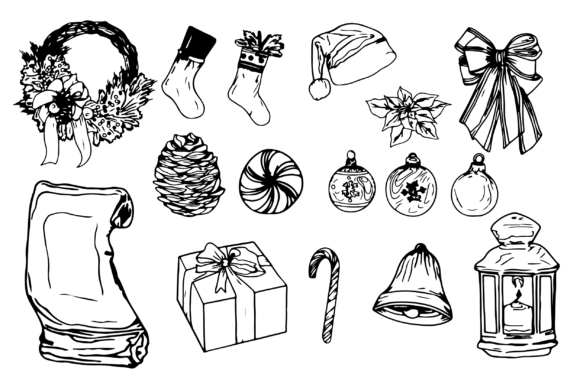 Christmas Decorative Elements Set: Graphics & Illustrations for Branding