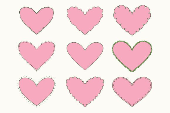 Cute Decorative Heart Shape Bundle Set