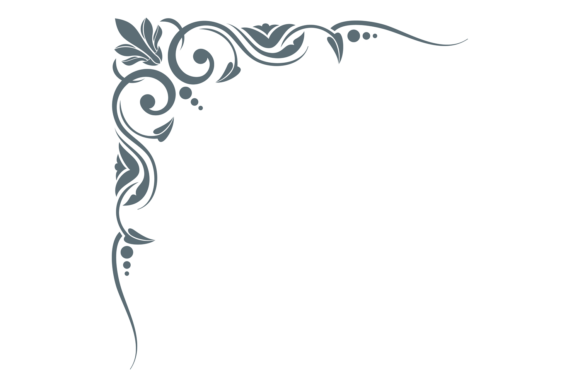 Decorative Corner with Swirls and Vines: Graphics for Creative Branding