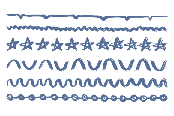 Decorative Doodle Abstract Dividers. Han