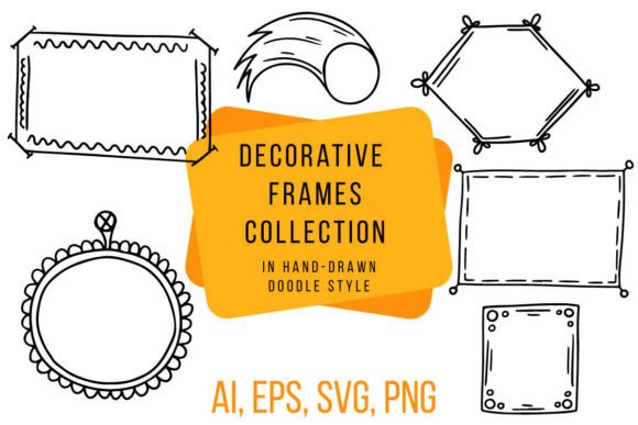 Decorative Doodle Frames Set: Graphics and Illustrations for Creative Design