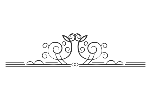 Decorative Elegant Header: Classic Swirl Graphics