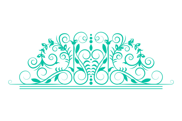 Decorative Header. Retro Filigree Swirl