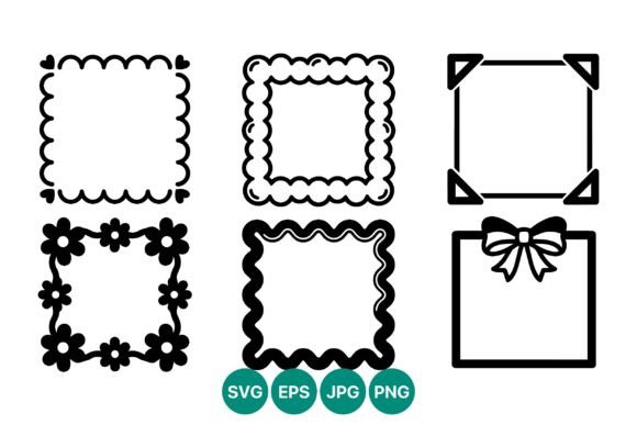 Decorative Vector Frame Borders Bundle