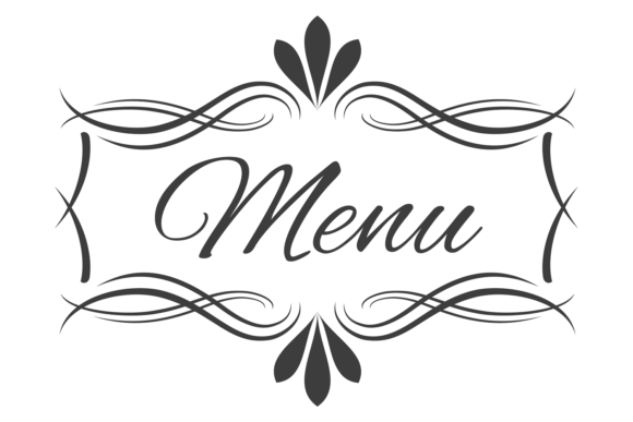 Elegant Menu Header: Vintage Graphics