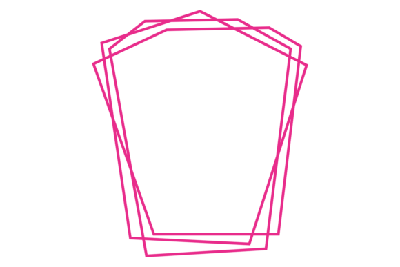 Elegant Polygonal Border: Graphics & Illustrations