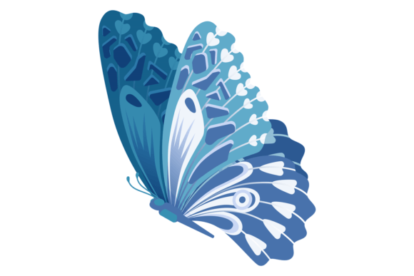 Flying Moth with Decorative Patterned Wings Graphics