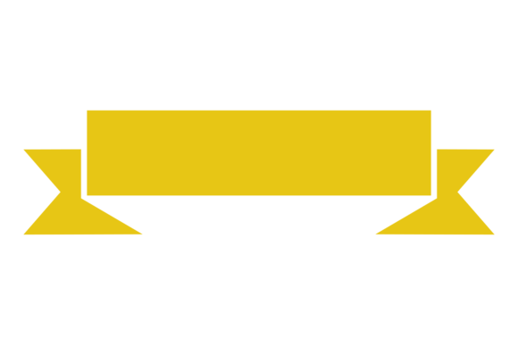 Golden Decorative Ribbon. Simple Modern Graphics