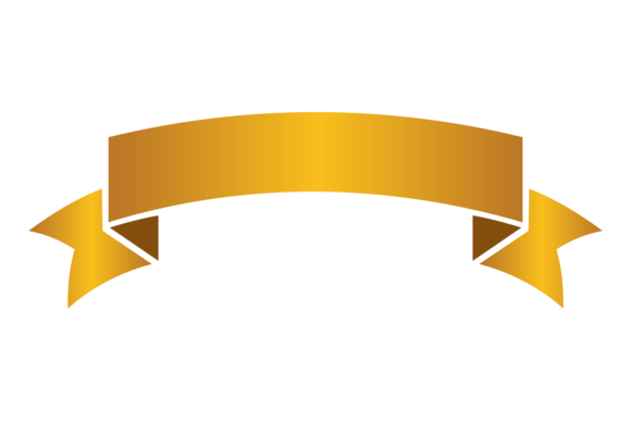 Golden Ribbon. Vintage Decorative Banner