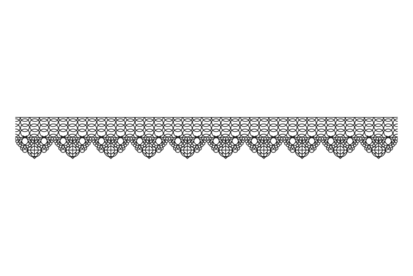 Handmade Border. Decorative Lace Seamless