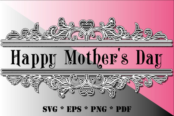 Happy Mother's Day Black White Decorative Graphics