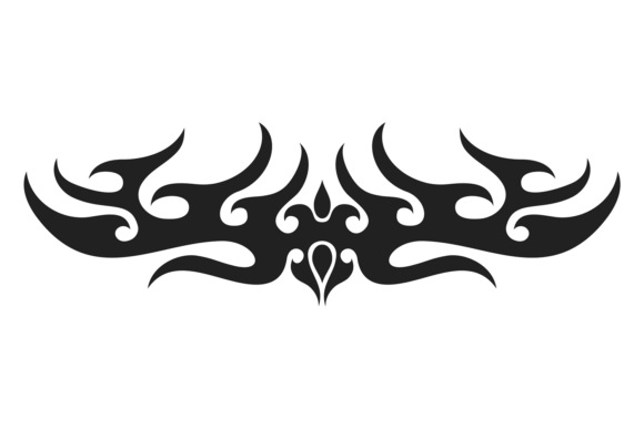 Motorsport Tattoo. Decorative Black Sten