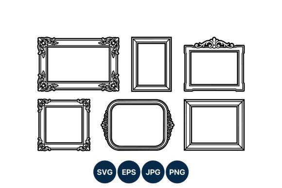 Ornate Decorative Black Frames Set: Graphics for Elegant Design