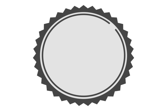 Quality Badge Blank Template. Decorative Graphics