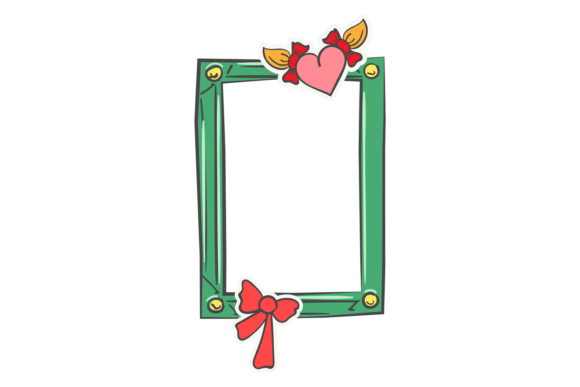 Romantic Doodle Frame. Color Decorative