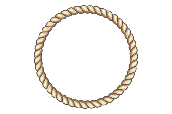 Round Frame. Rope Decorative Border. Jut