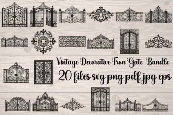 Vintage Decorative Iron Gate Bundle